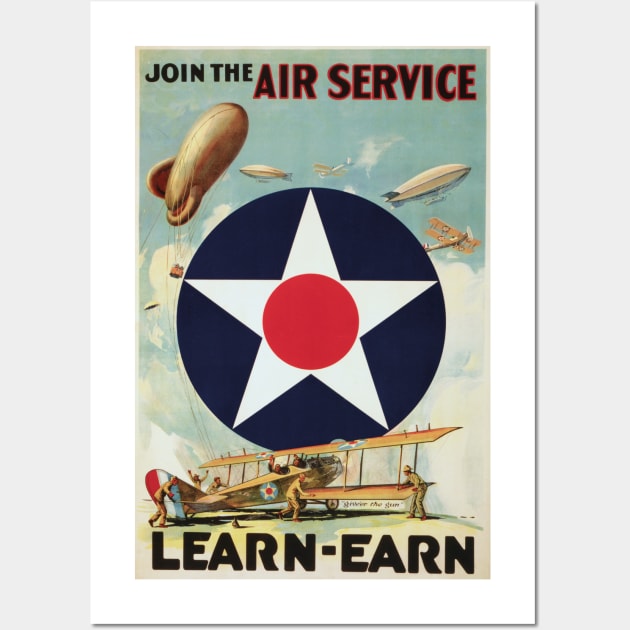 WW2 Vintage Air Force Poster Wall Art by Beltschazar